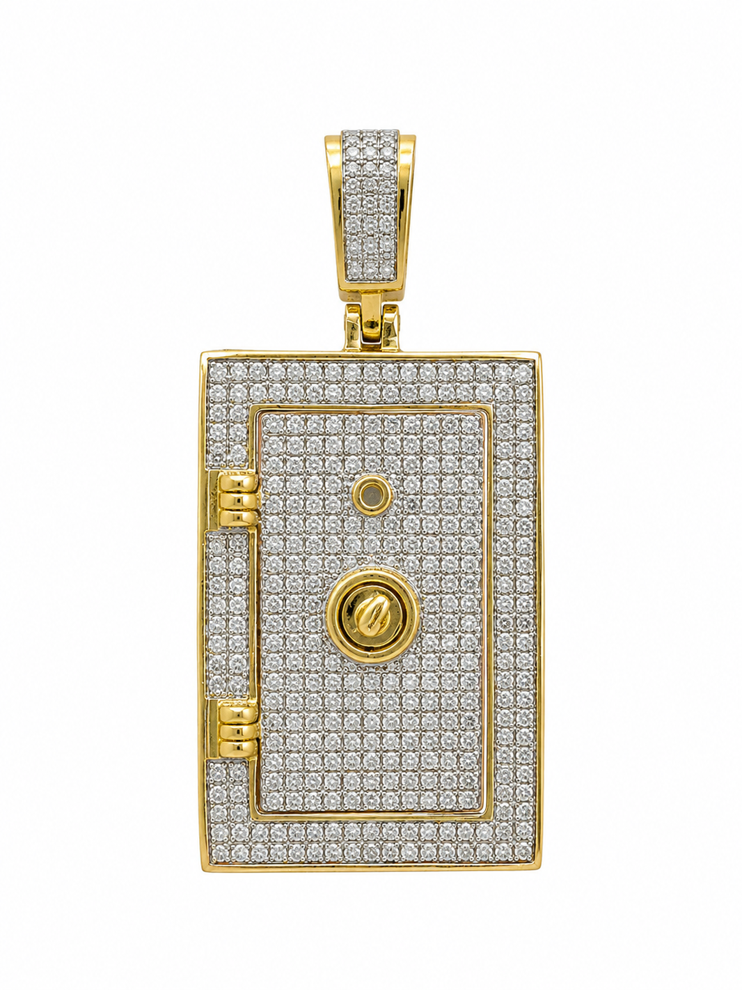 10K Yellow “Safe” Gold Charm 1.18 ct Natural Diamond