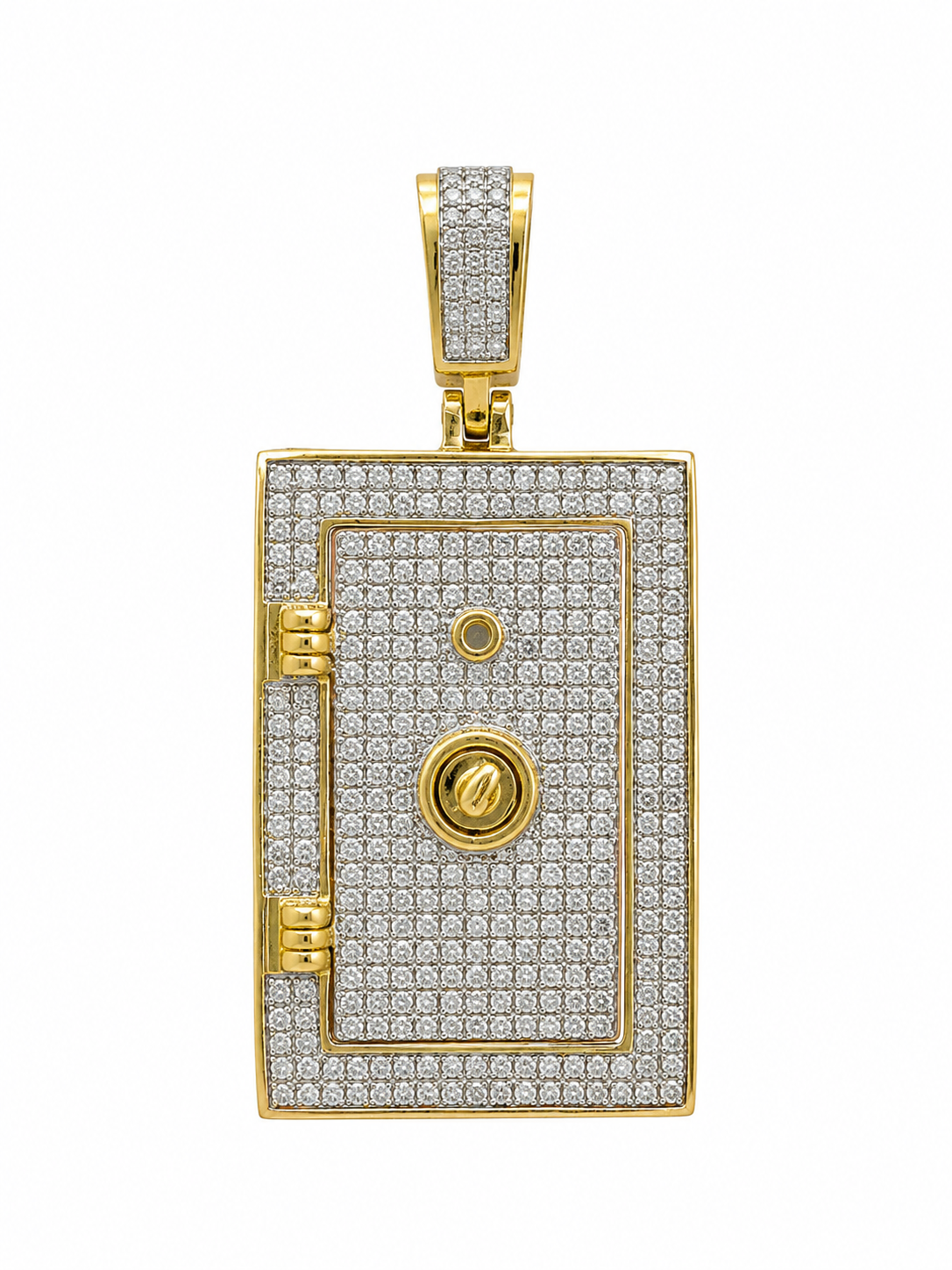 10K Yellow “Safe” Gold Charm 1.18 ct Natural Diamond