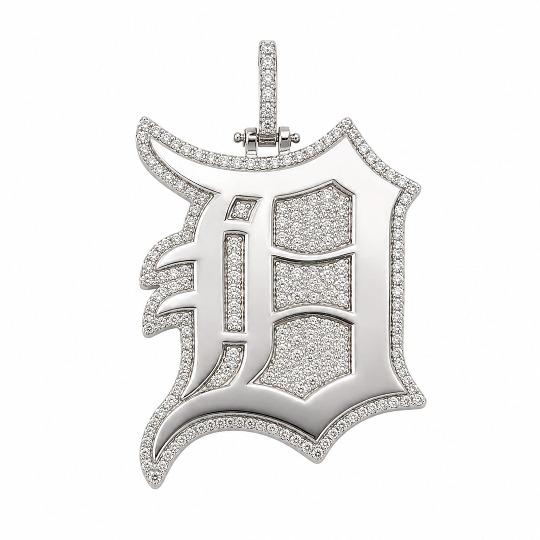 10K White Gold “Detroit” Charm 1.25 ct Natural Diamond