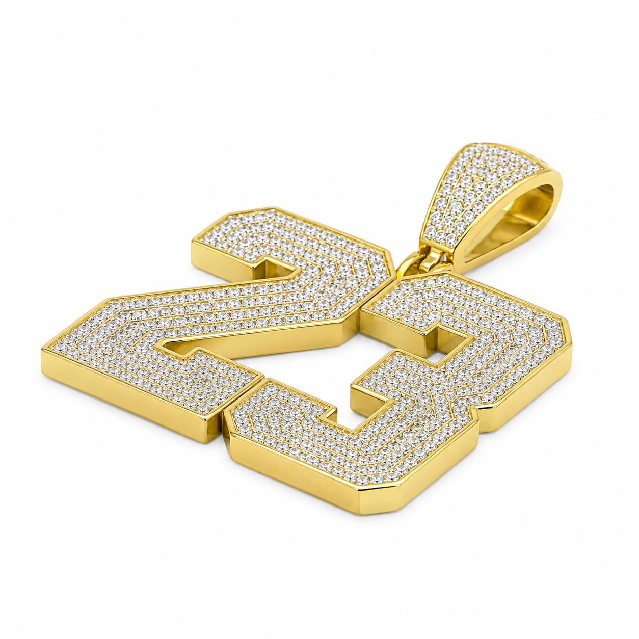 10K Two-Tone Gold “23” Charm 1.00 ct Natural Diamond