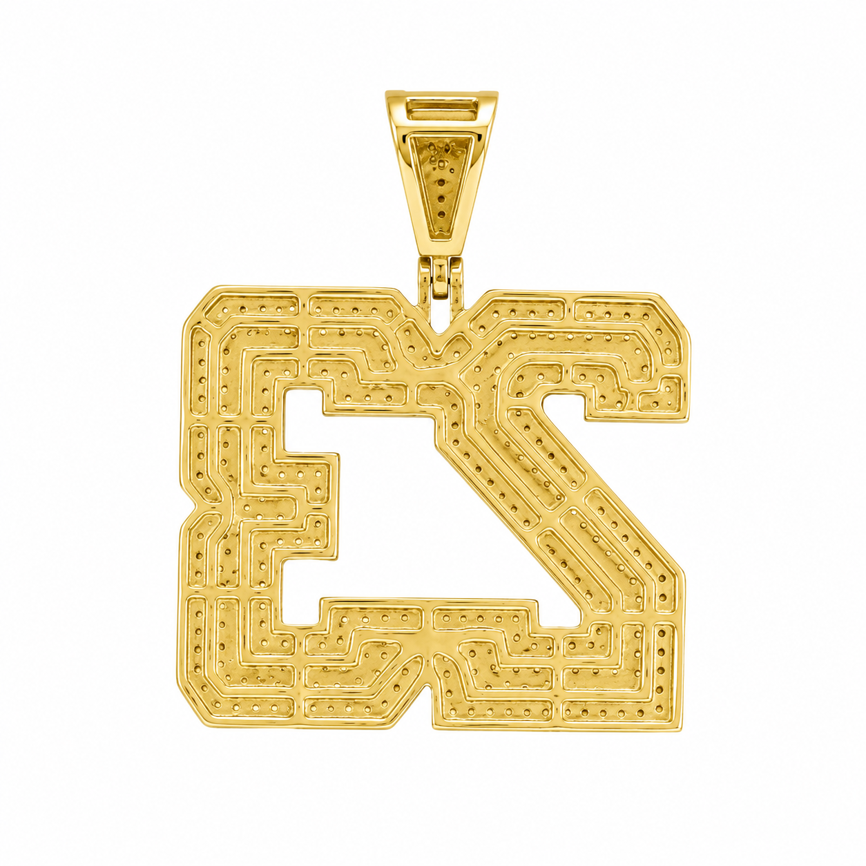 10K Two-Tone Gold “23” Charm 1.00 ct Natural Diamond