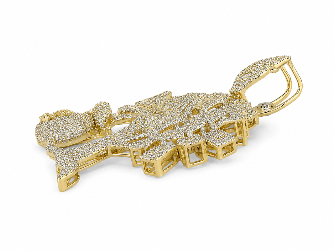10K Two-Tone Gold “Money Tree” is Charm 2.75 ct Natural Diamond