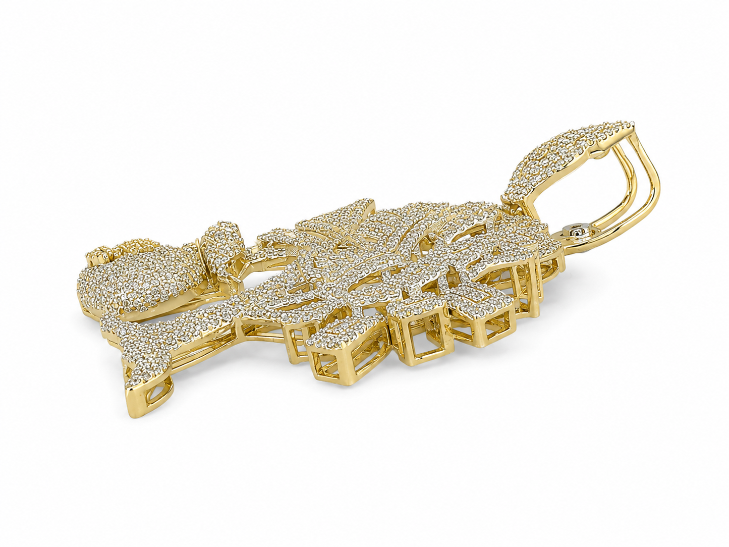 10K Two-Tone Gold “Money Tree” is Charm 2.75 ct Natural Diamond