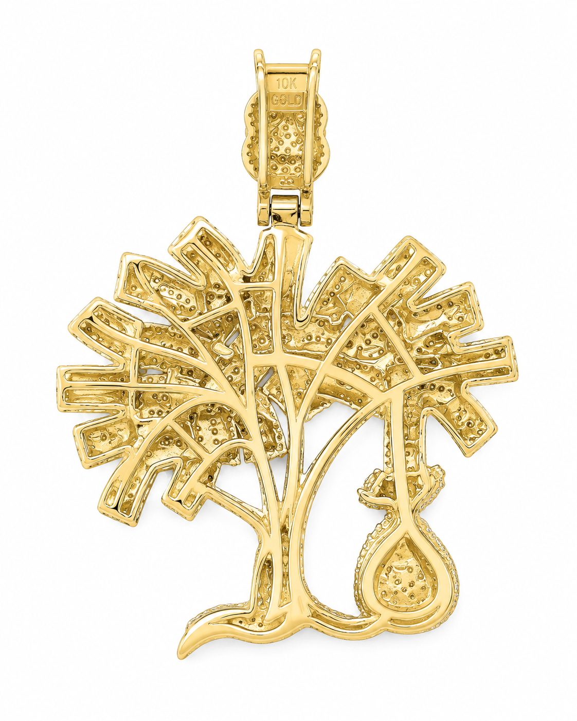10K Two-Tone Gold “Money Tree” is Charm 2.75 ct Natural Diamond