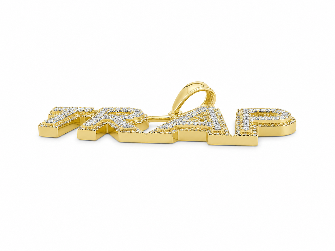 10K Two-Tone Gold “Trap” Charm 0.51 ct Natural Diamond