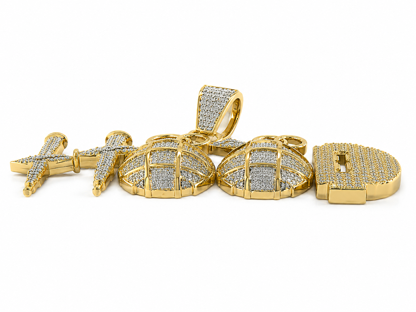10K Two-Tone Gold “Hood” Charm 0.89 ct Natural Diamond