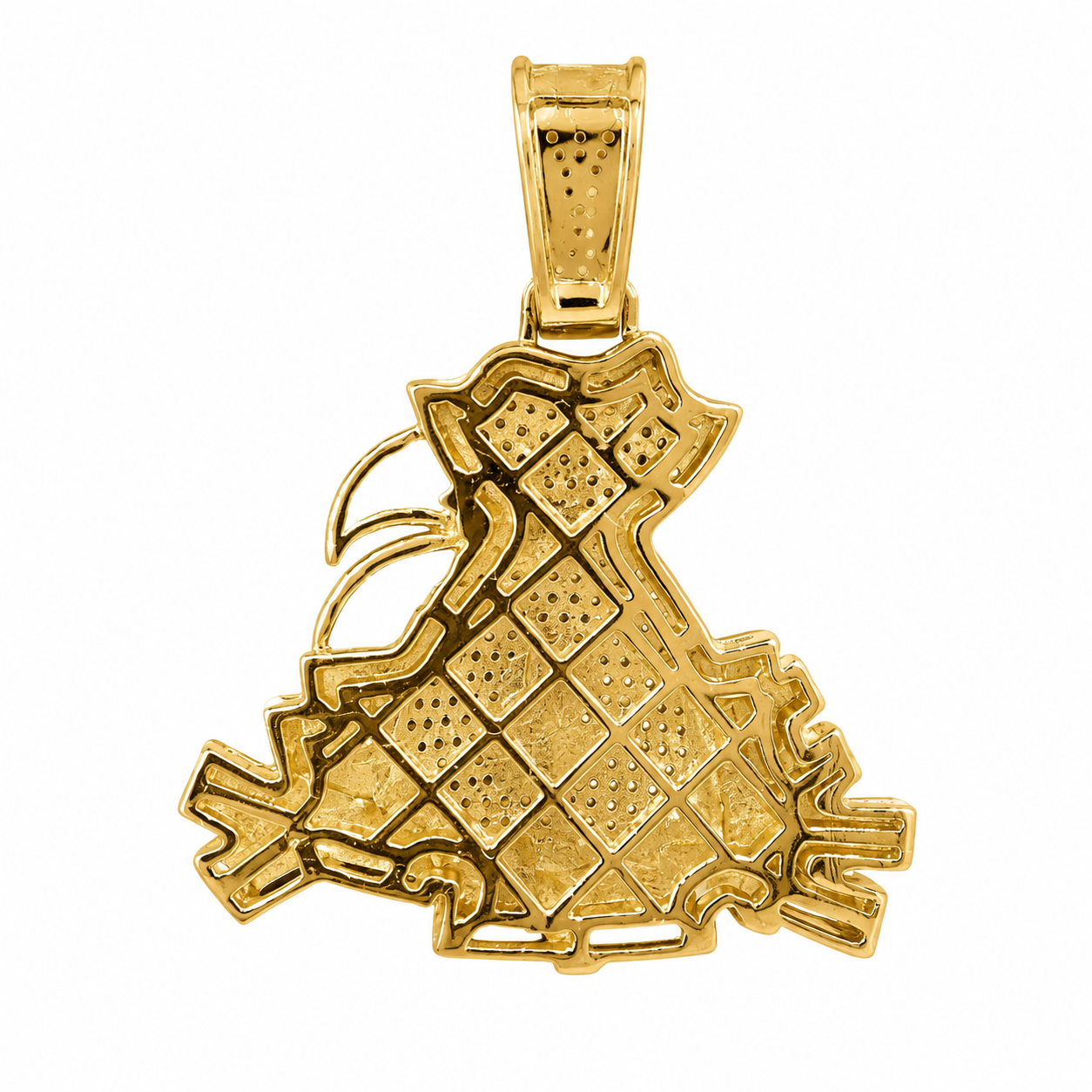 10K Two-Tone Gold “Money Bag” Charm 0.64 ct Natural Diamond