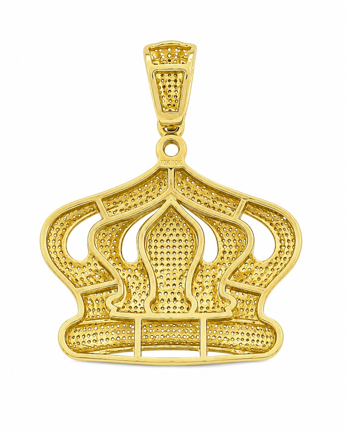 10K Two-Tone Gold “Crown” Charm 1.78 ct Natural Diamond