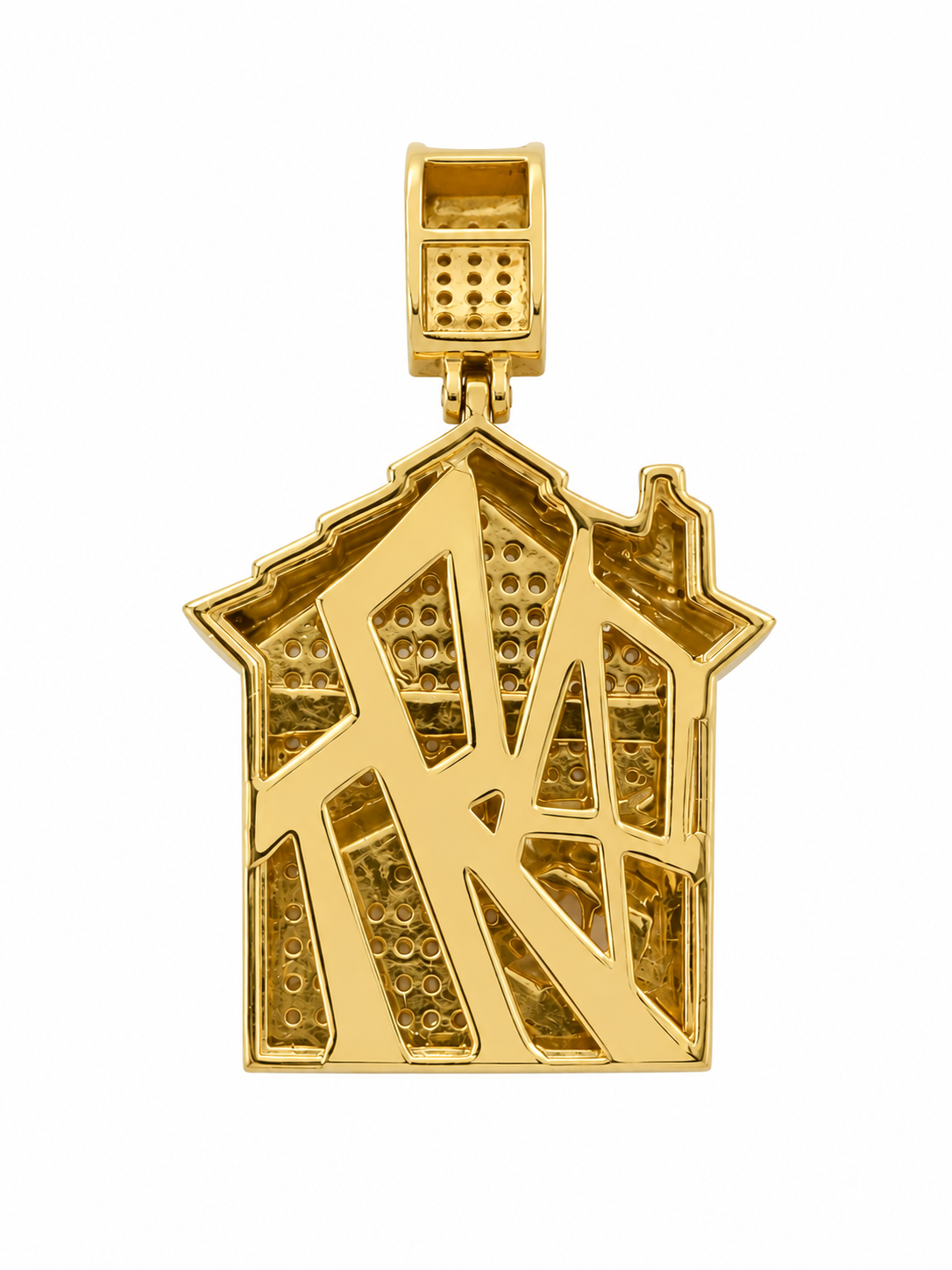 10K Yellow Gold “Trap House” Charm 0.75 ct Natural Diamond