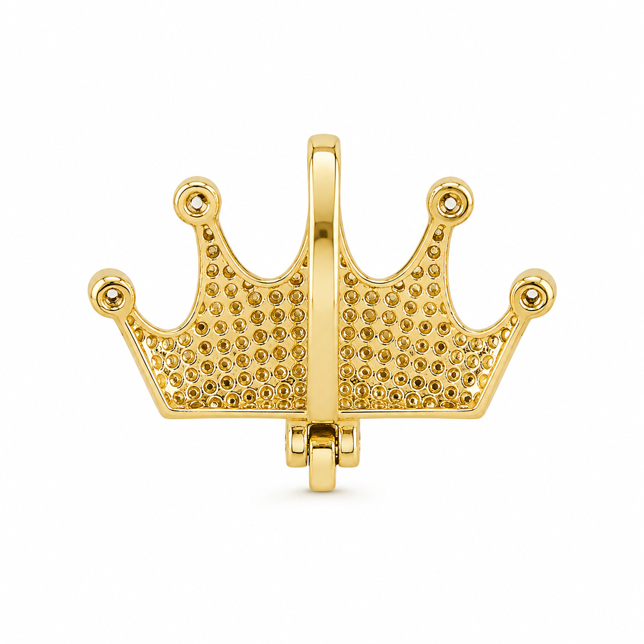 10K Yellow Gold Crown Charm 0.87 ct Natural Diamond