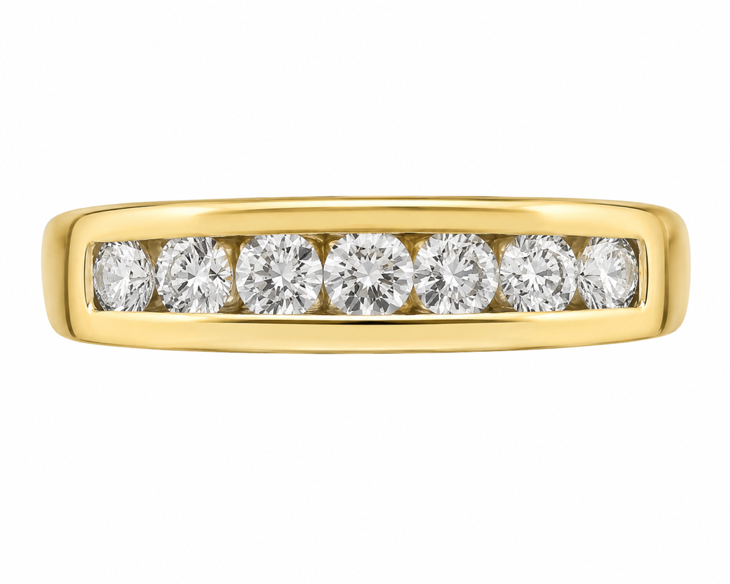 14K Yellow Gold Men's Ring 0.79 ct Natural Diamond