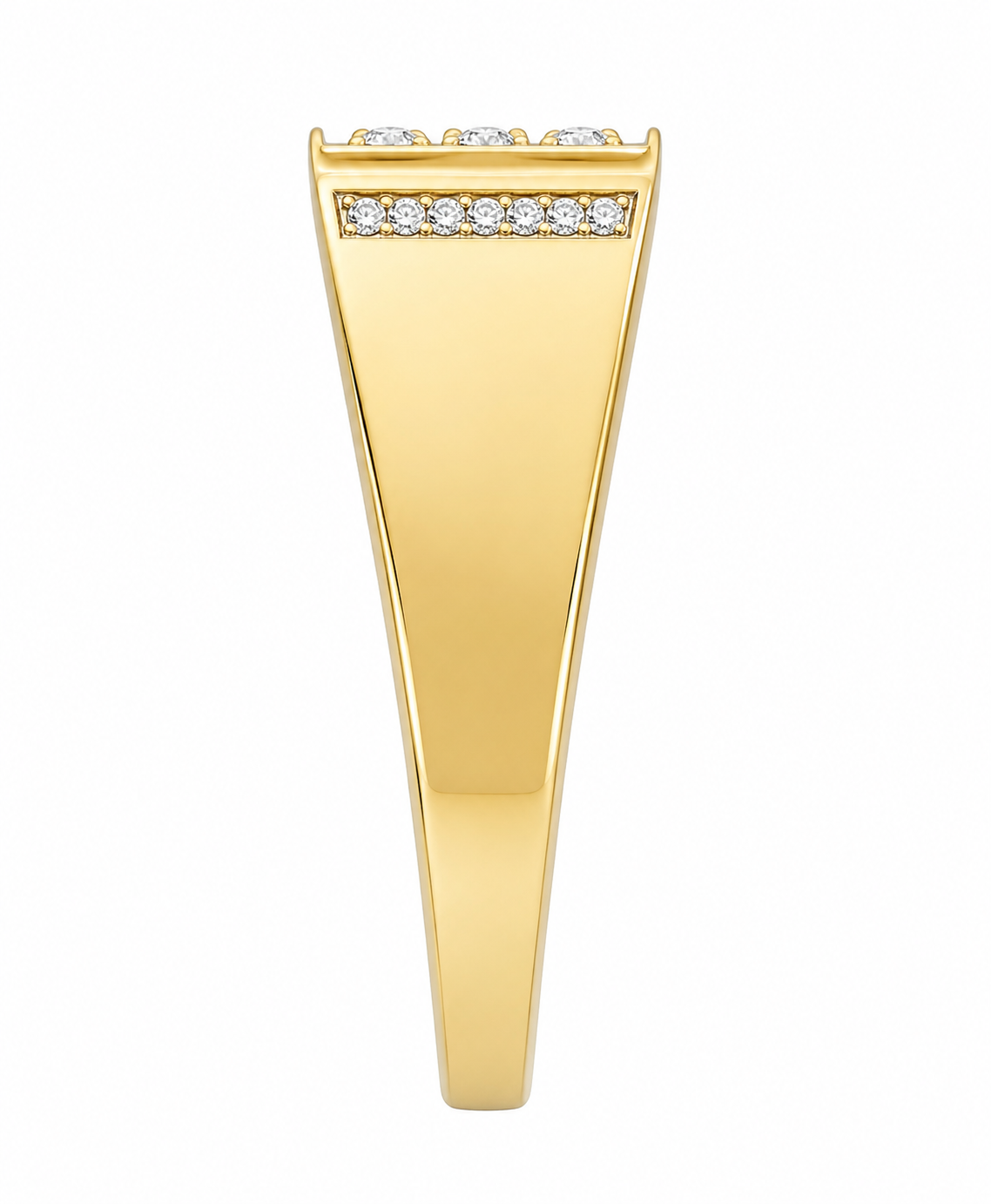 10K Yellow Gold Men's Ring 0.78 ct Natural Diamond