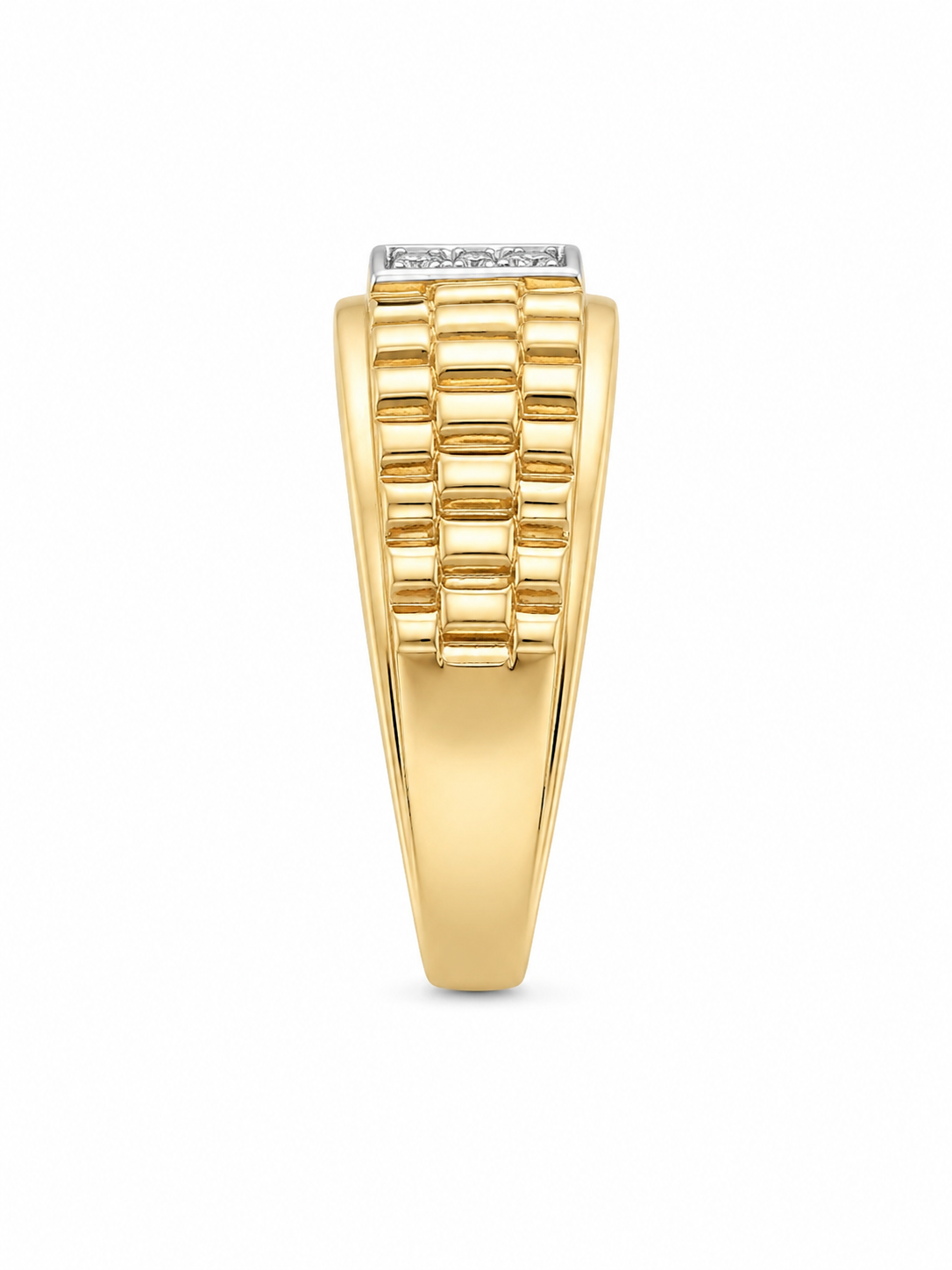 10K Yellow Gold Men's Ring Presidential Style 0.50 ct Natural Diamond