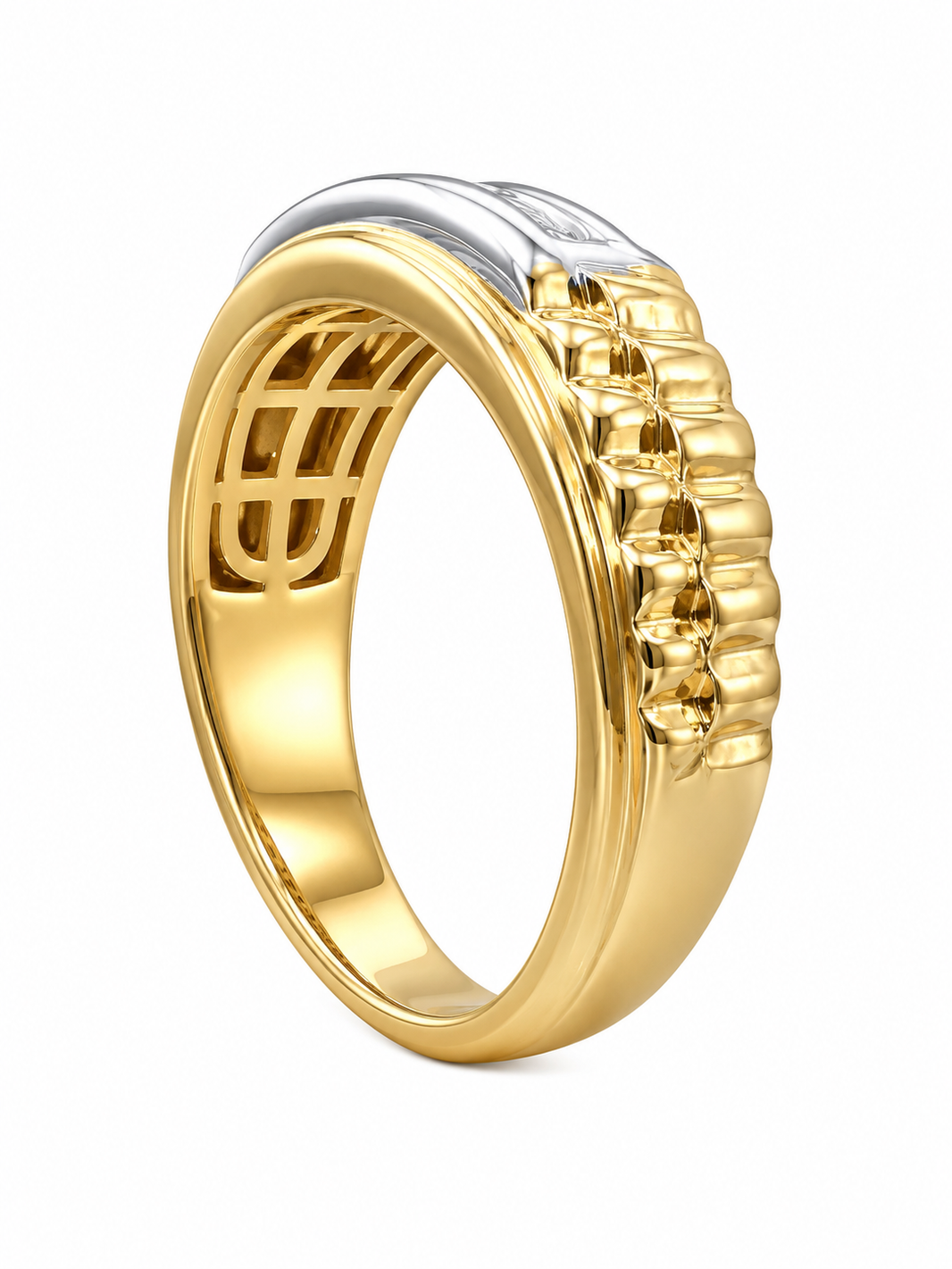 10K Yellow Gold Men's Ring Presidential Style 0.50 ct Natural Diamond