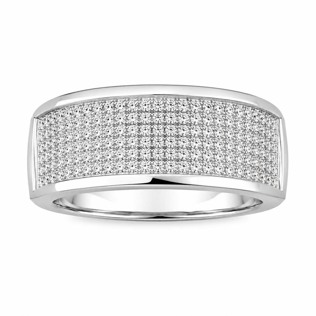 10K White Gold Men’s Band 0.40 ct Natural Diamond