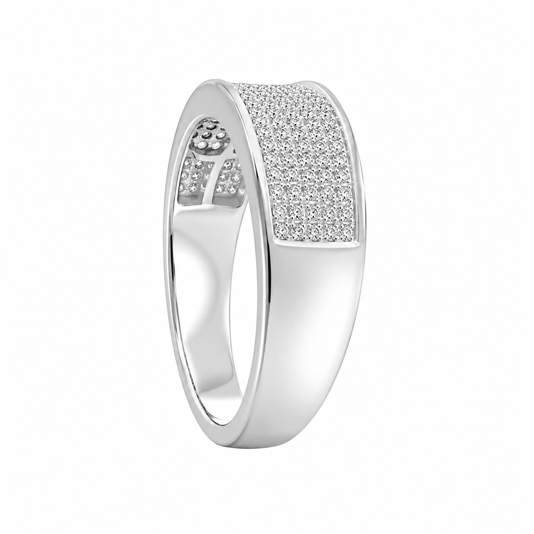 10K White Gold Men’s Band 0.40 ct Natural Diamond