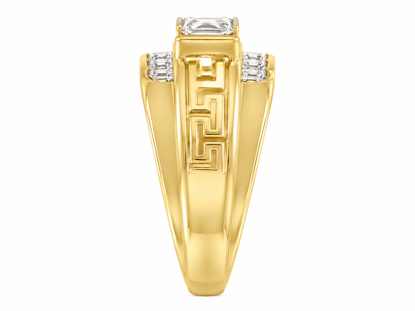 10K Yellow Gold Men's Ring 0.36 ct Natural Diamond