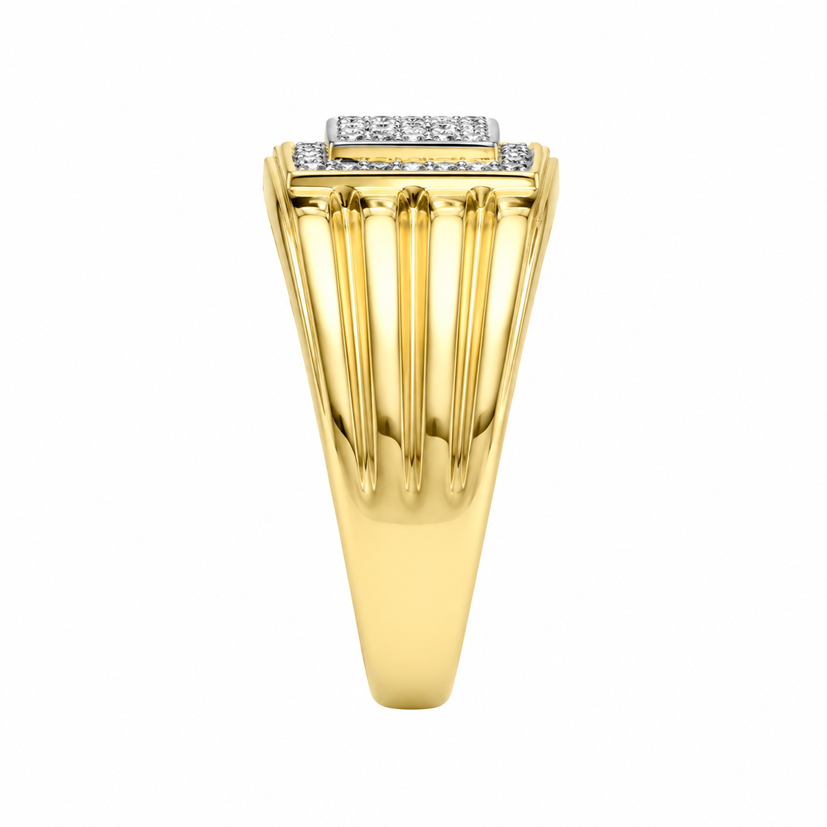 10K Yellow Gold Men’s Ring 0.25 ct Natural Diamond