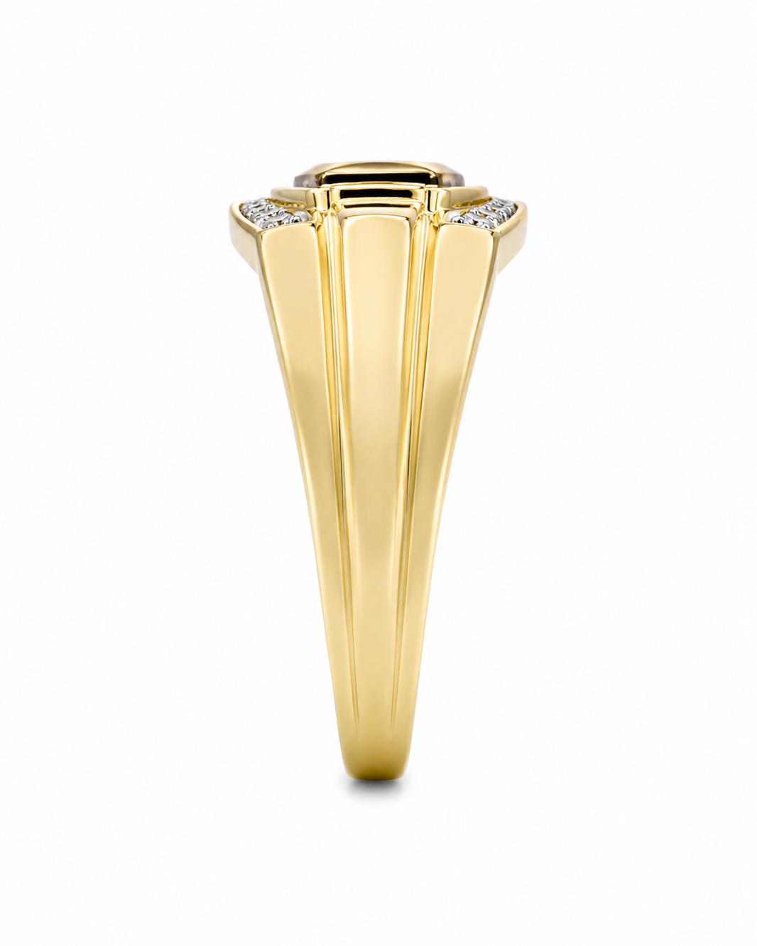 10K Yellow Gold Men's “Dad” Ring 0.04 ct Natural Diamond