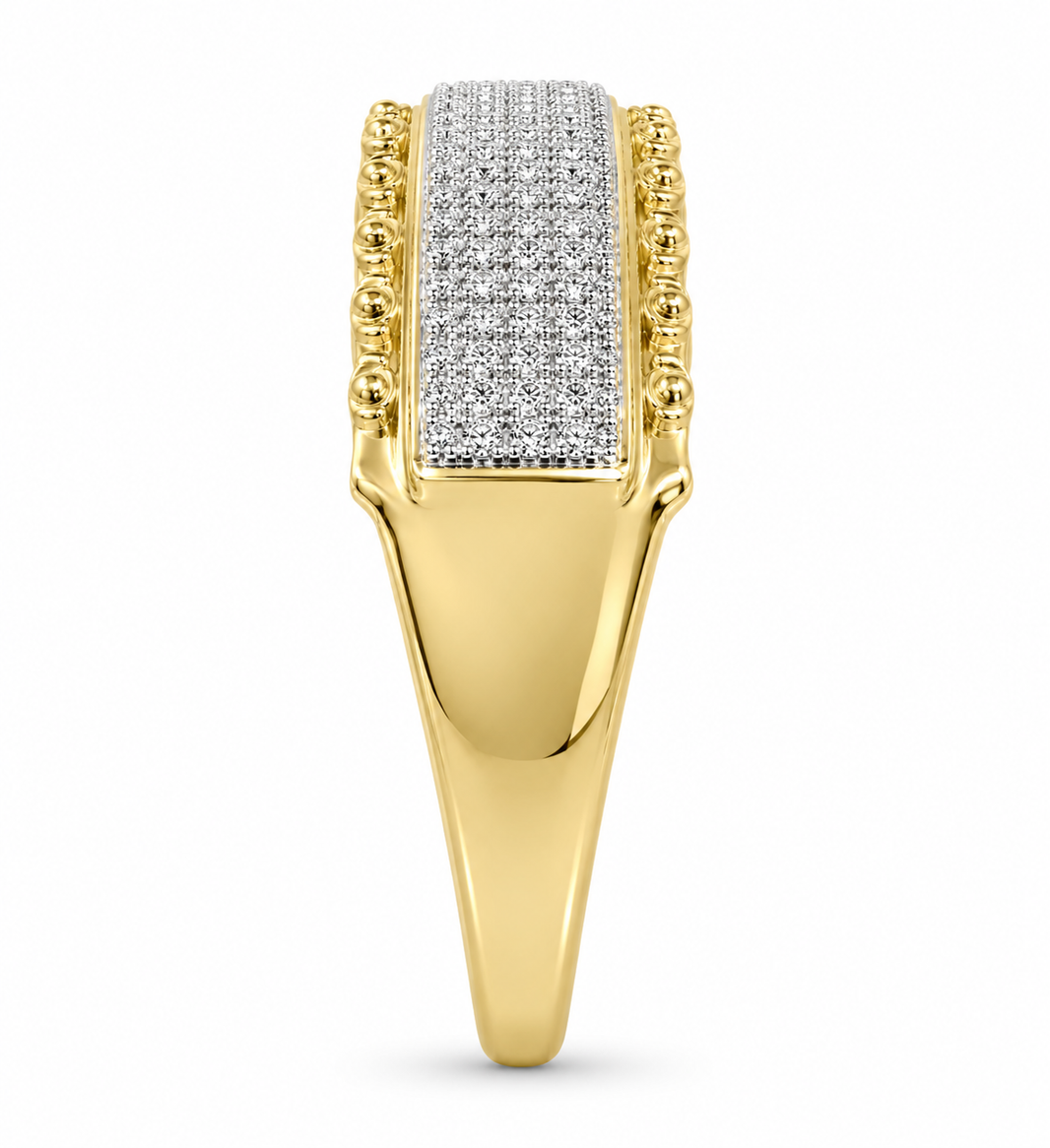 10K Yellow Gold Men's Band 0.33 ct Natural Diamond