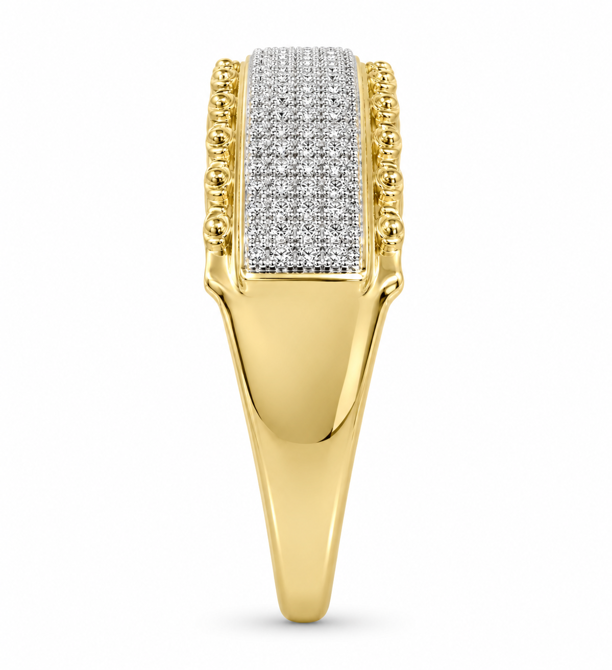 10K Yellow Gold Men's Band 0.33 ct Natural Diamond