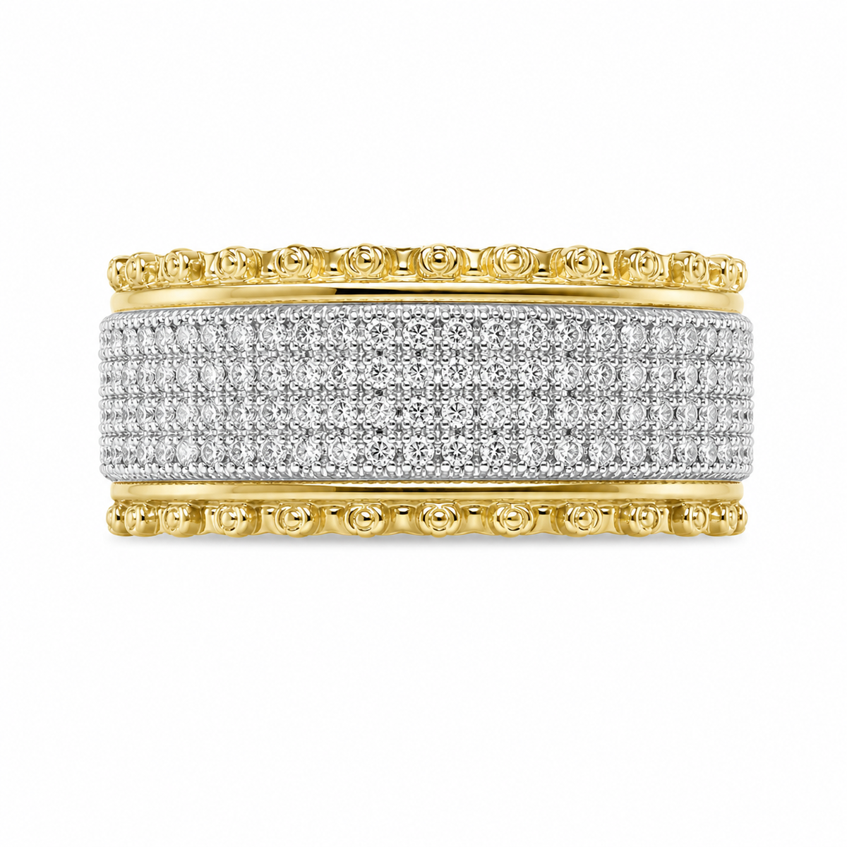 10K Yellow Gold Men's Band 0.33 ct Natural Diamond