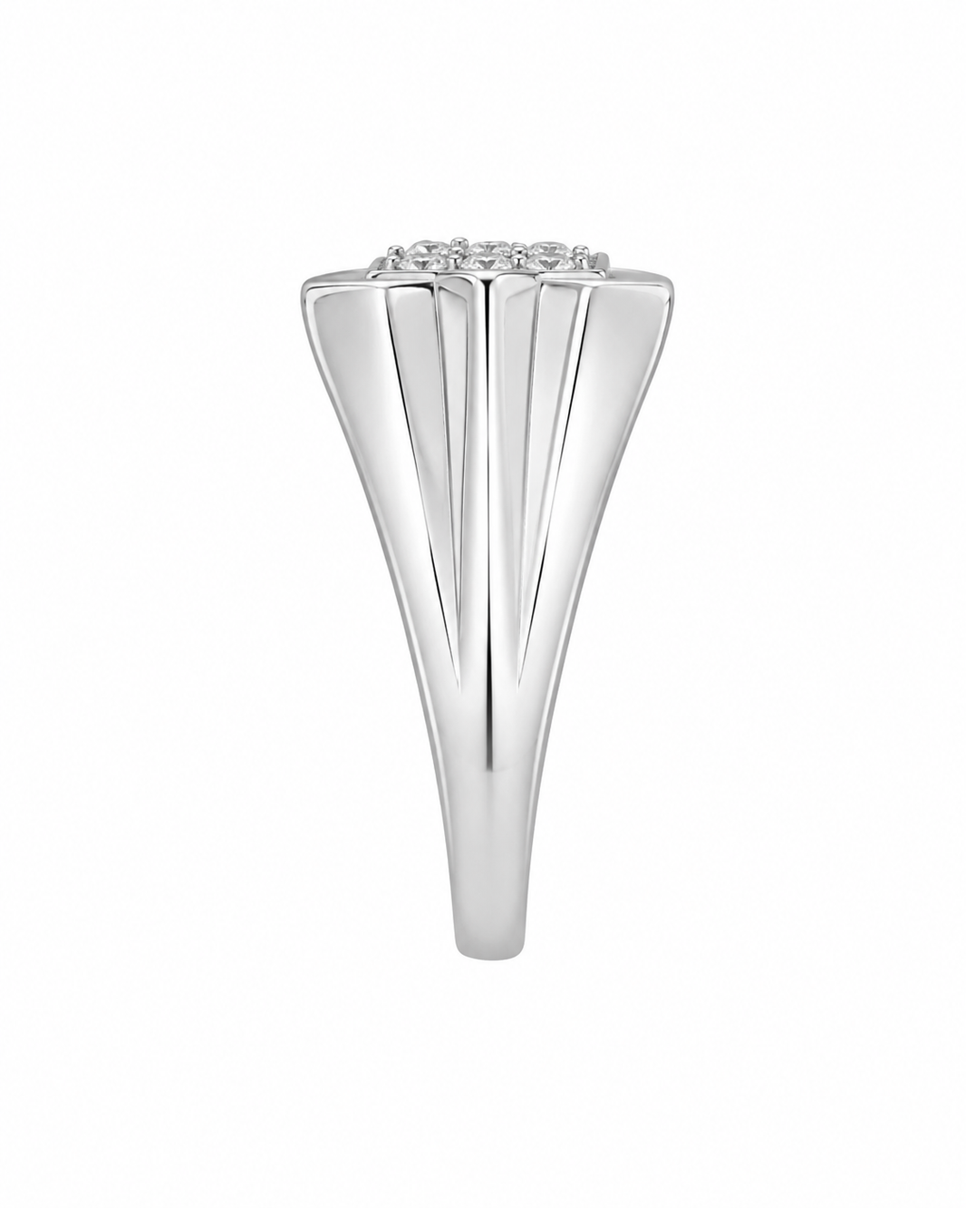 10K White Gold Men's Ring 0.27 ct Natural Diamond