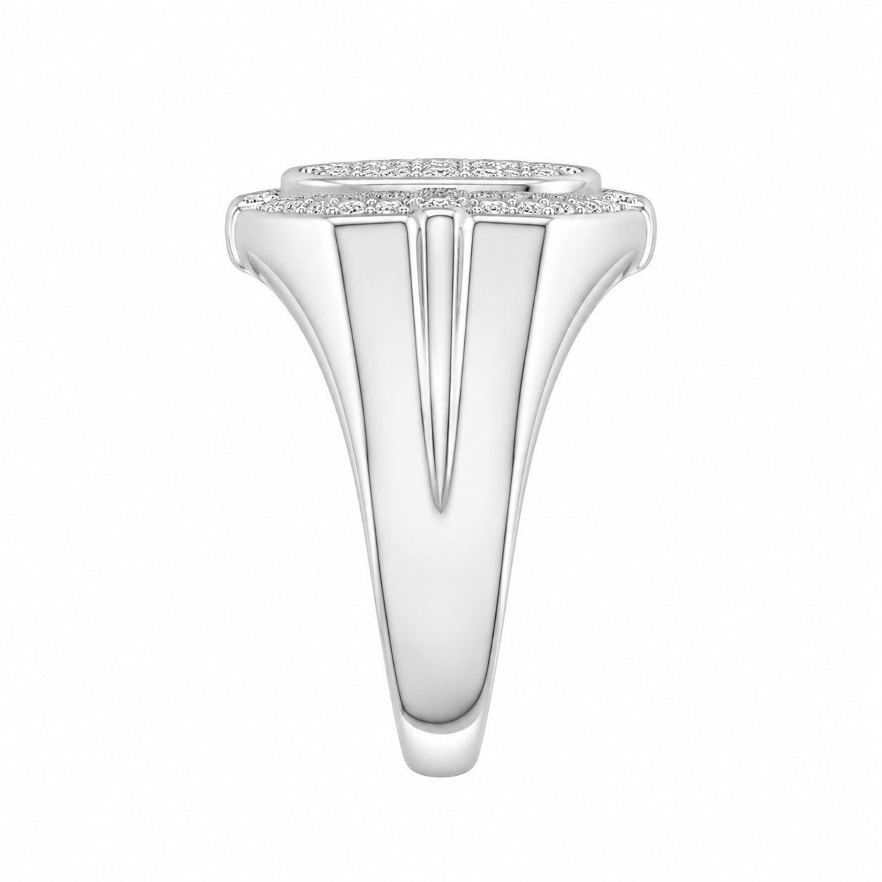 10K White Gold Men's Ring 0.33 ct Natural Diamond