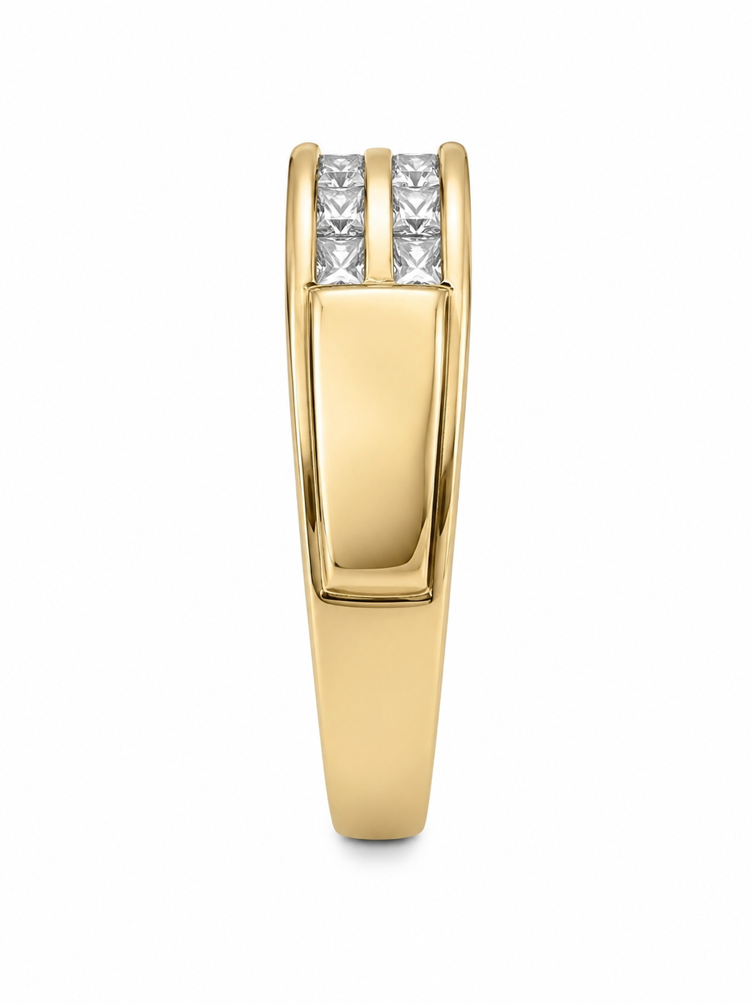 10K Yellow Gold Men's Ring 0.20 ct Natural Diamond
