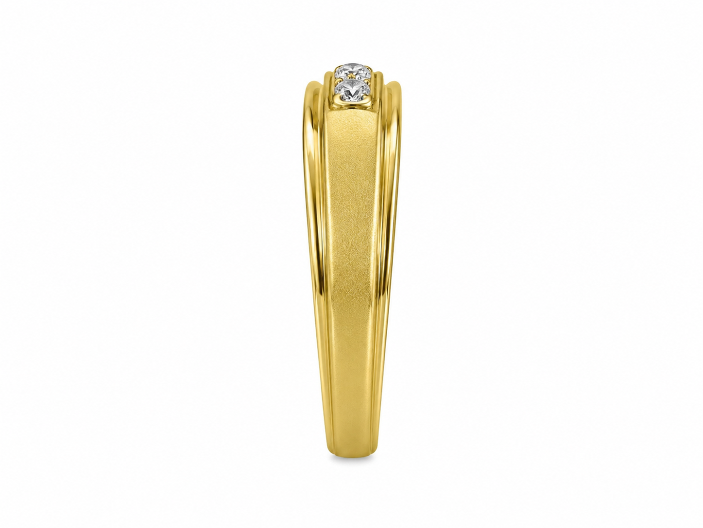 10K Yellow Gold Band 0.16 ct Natural Diamond