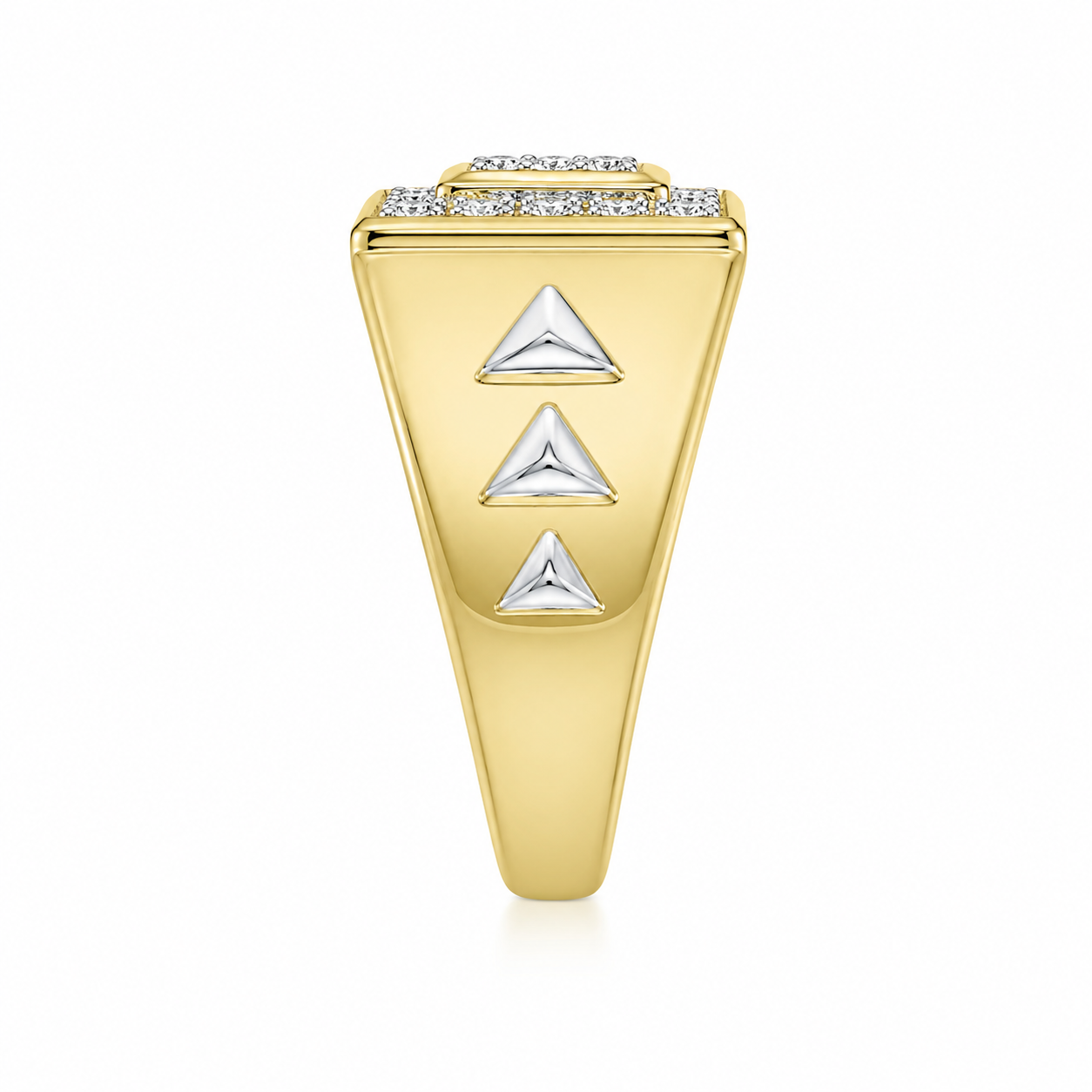 10K Yellow Gold Men's Ring 0.34 ct Natural Diamond