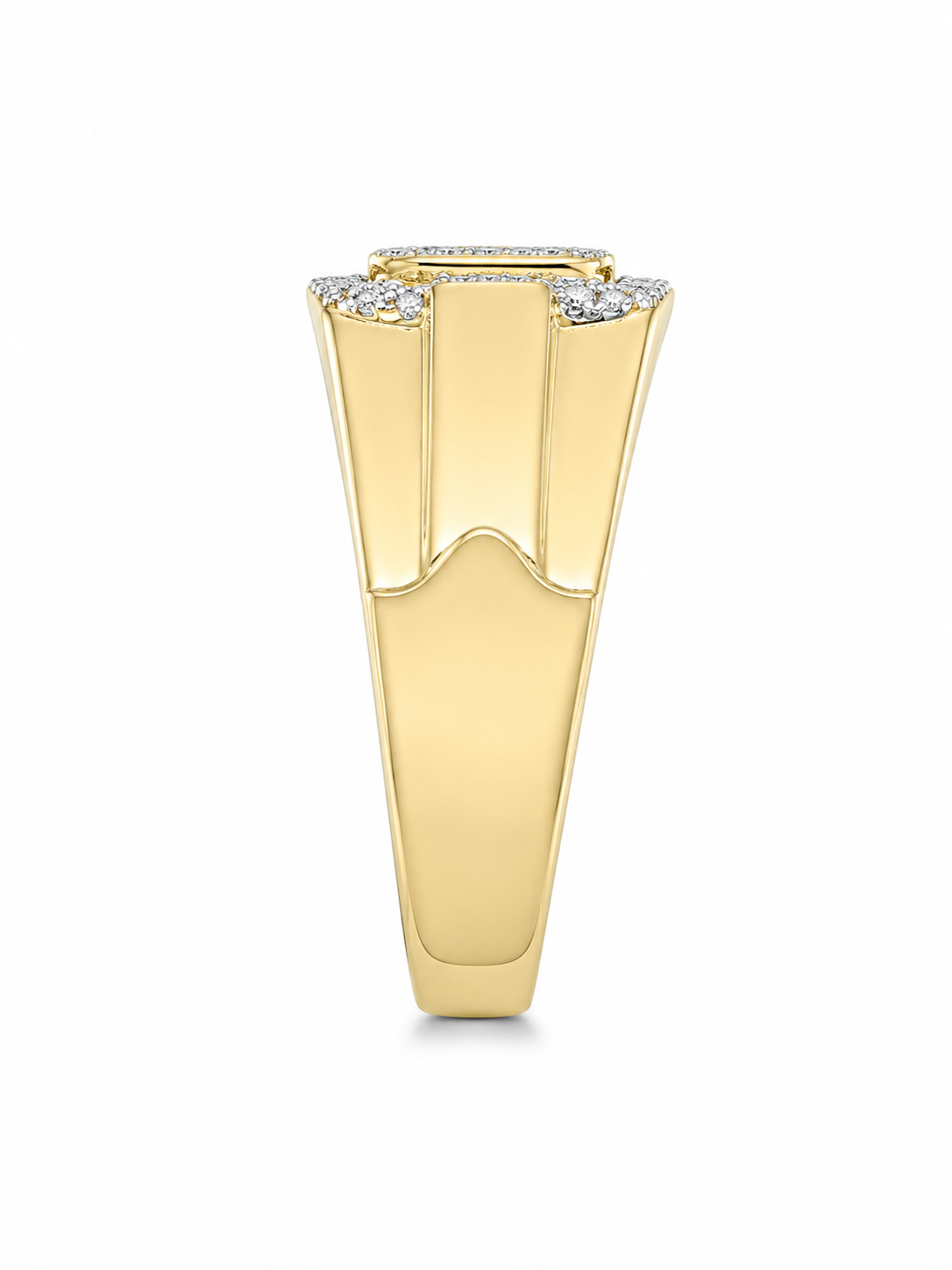 10K Yellow Gold Men's Ring 0.25 ct Natural Diamond