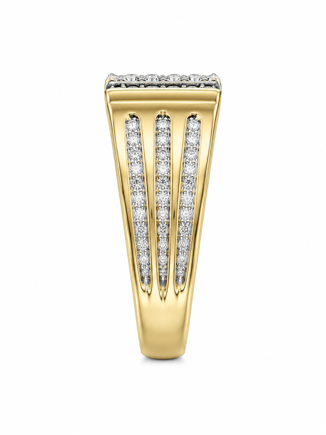 10K Two-Tone Gold Men's Ring 0.27 ct Natural Diamond