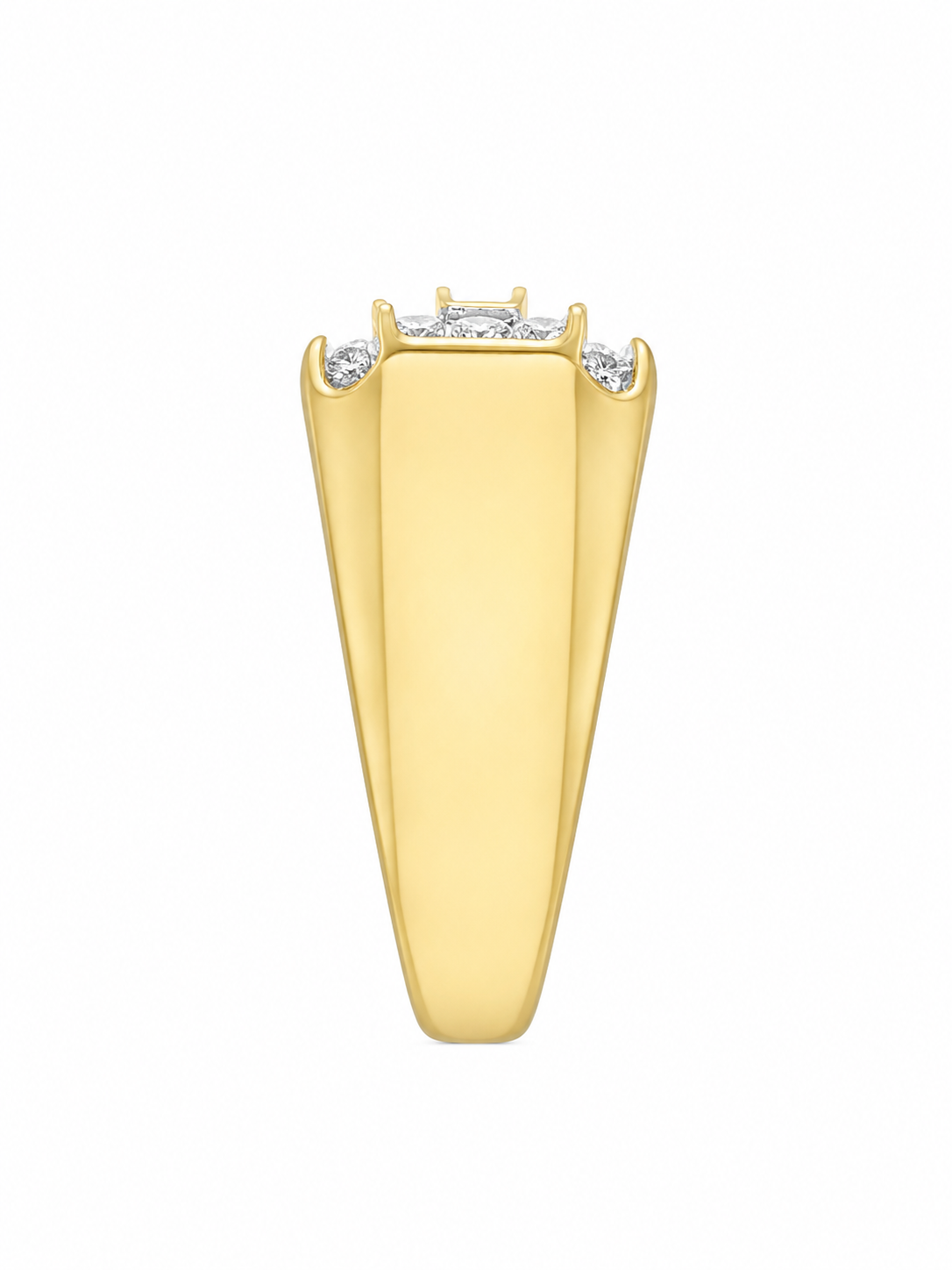10K Yellow Gold Men's Ring 0.27 ct Natural Diamond
