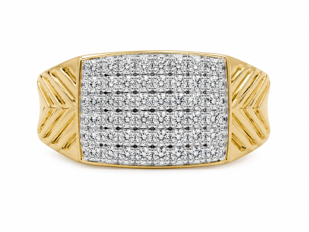 10K Yellow Gold Ring 0.49 ct Natural Diamond