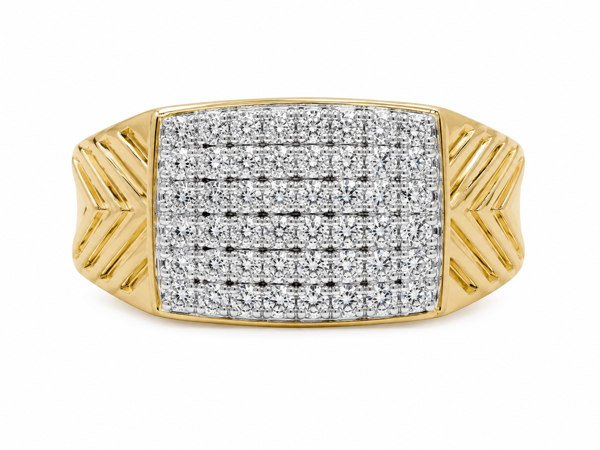 10K Yellow Gold Ring 0.49 ct Natural Diamond