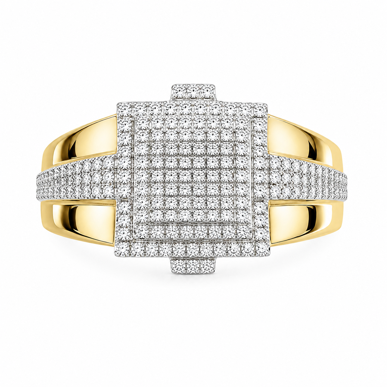 10K Yellow Gold Men’s Ring 0.39 ct Natural Diamond