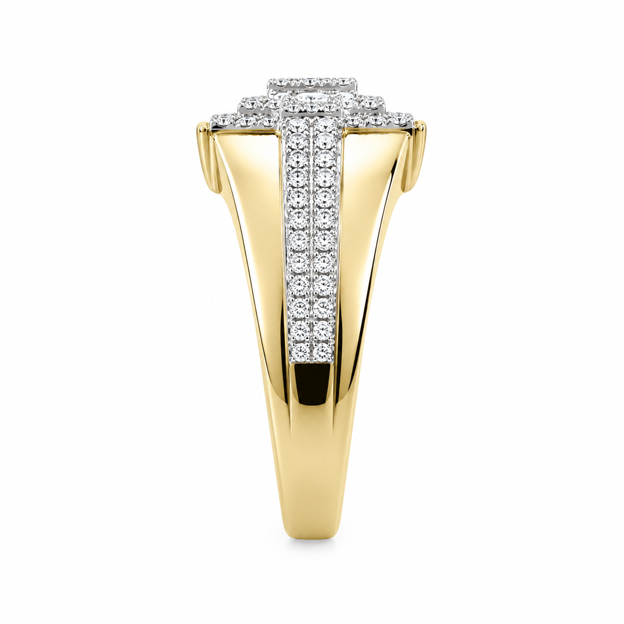 10K Yellow Gold Men’s Ring 0.39 ct Natural Diamond