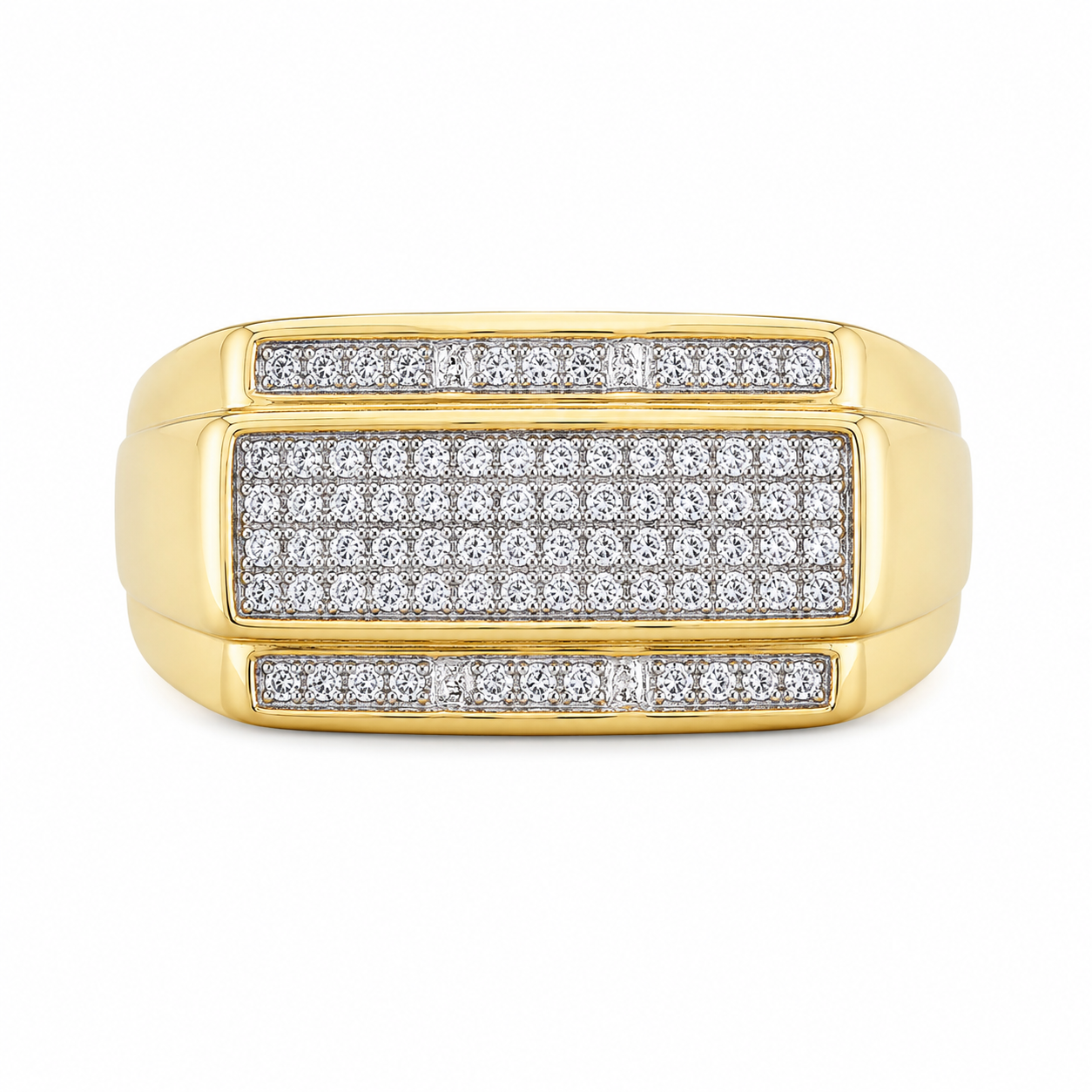 10K Yellow Gold Men's Ring 0.30 ct Natural Diamond