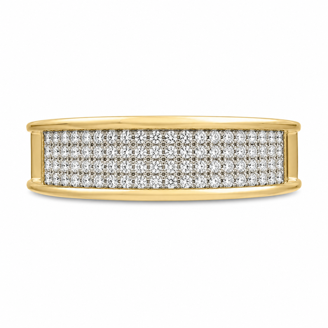 10K Yellow Gold Men's Ring 0.28 ct Natural Diamond