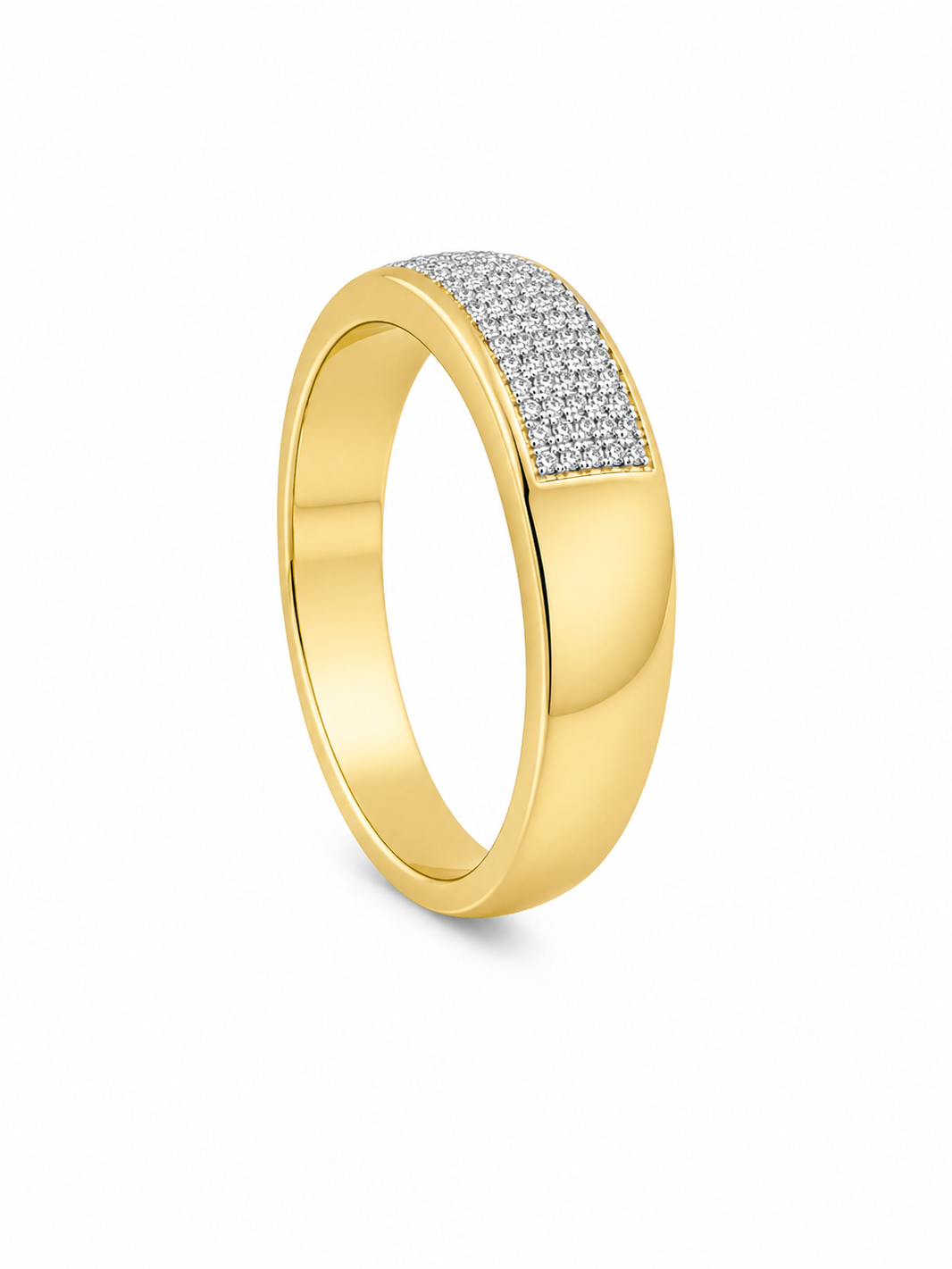 10K Yellow Gold Men's Band 0.33 ct Natural Diamond
