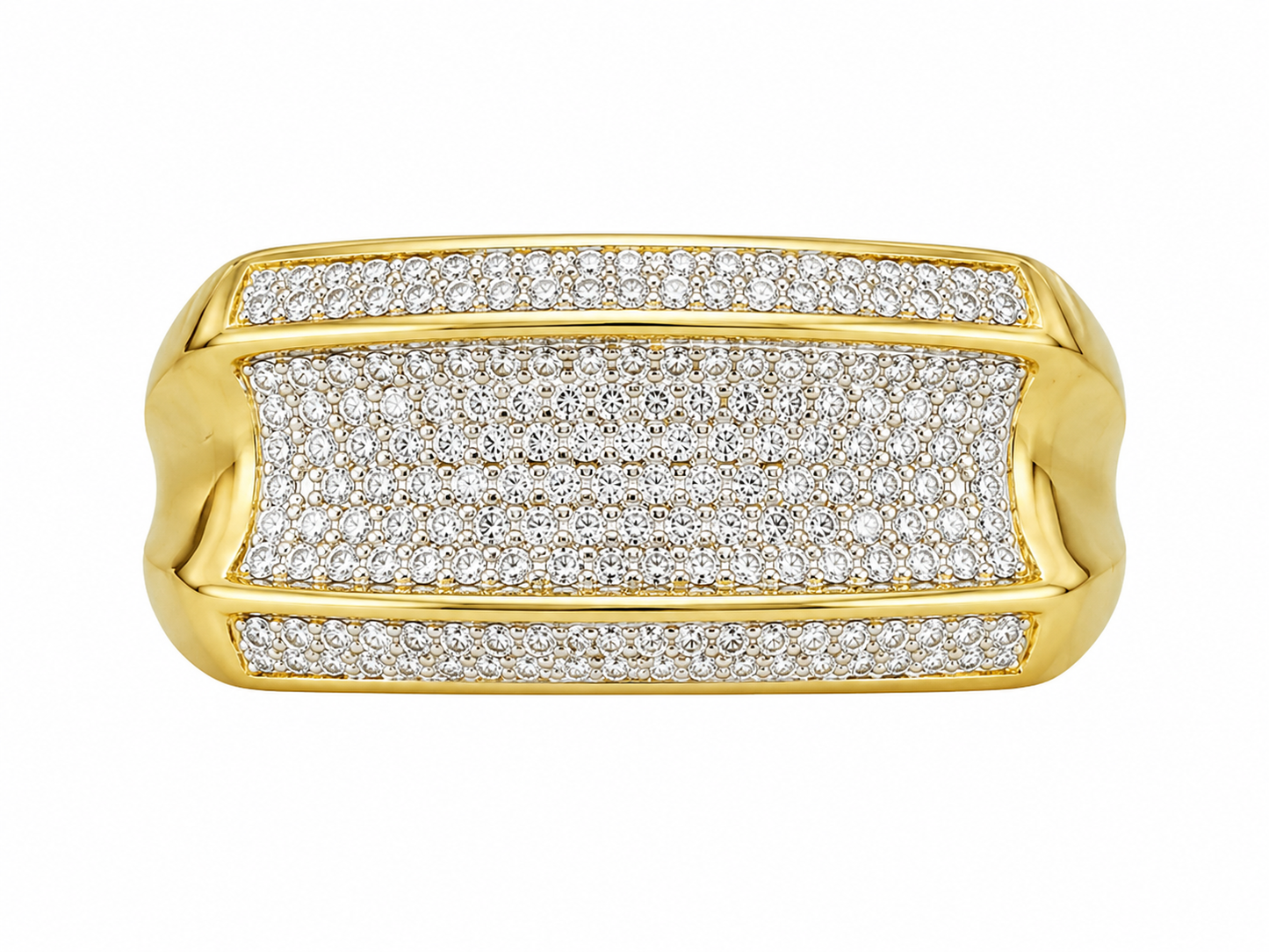 10K Yellow Gold Men's Band 0.15 ct Natural Diamond