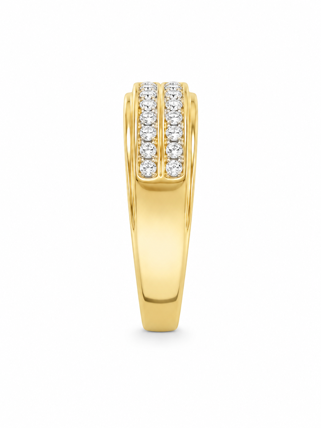 10K Yellow Gold Band 0.26 ct Natural Diamond