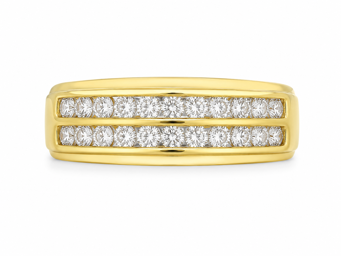 10K Yellow Gold Band 0.26 ct Natural Diamond