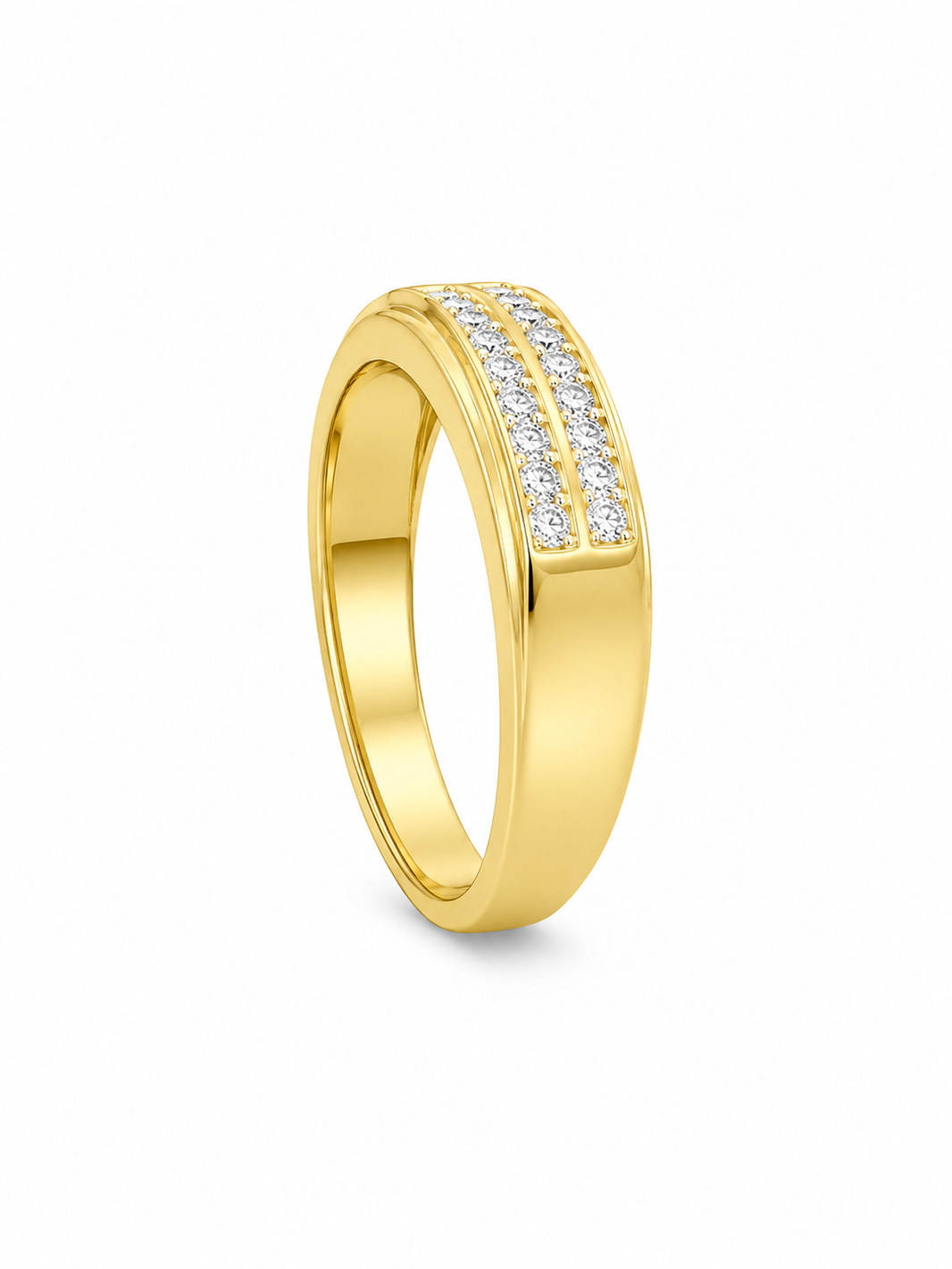 10K Yellow Gold Band 0.26 ct Natural Diamond