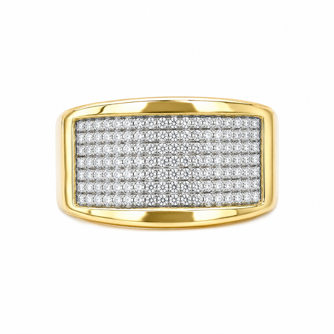 10K Yellow Gold Men's Band 0.27 ct Natural Diamond