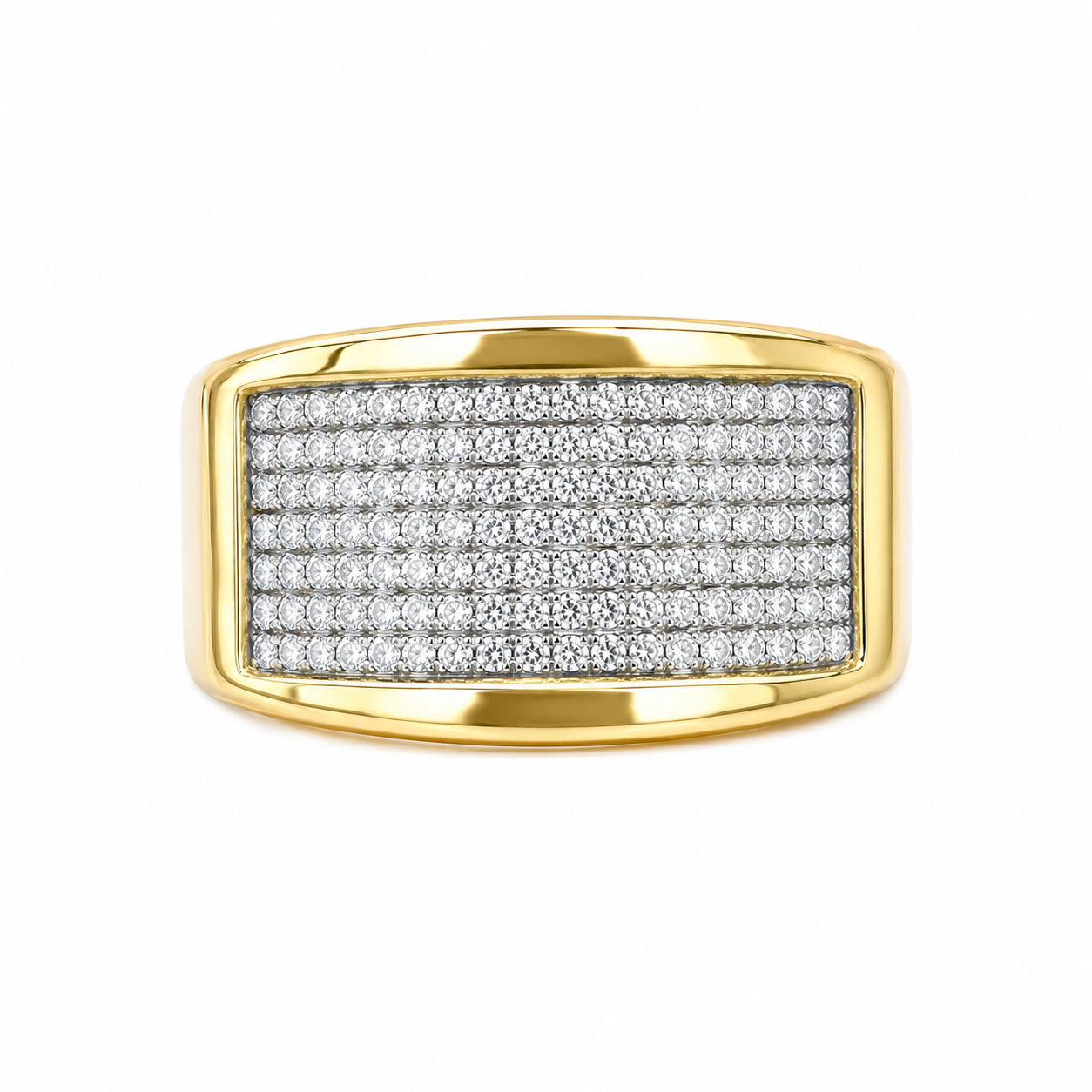 10K Yellow Gold Men's Band 0.27 ct Natural Diamond