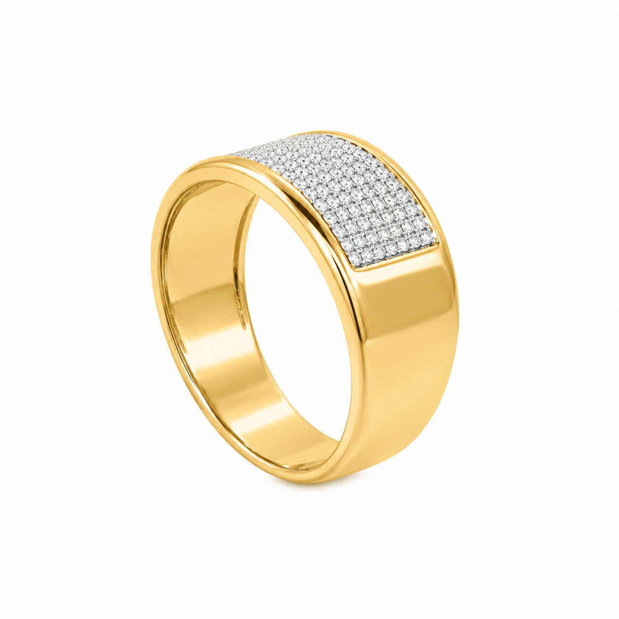 10K Yellow Gold Men's Band 0.27 ct Natural Diamond