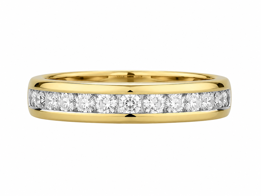 10K Yellow Gold Band 0.25 ct Natural Diamond