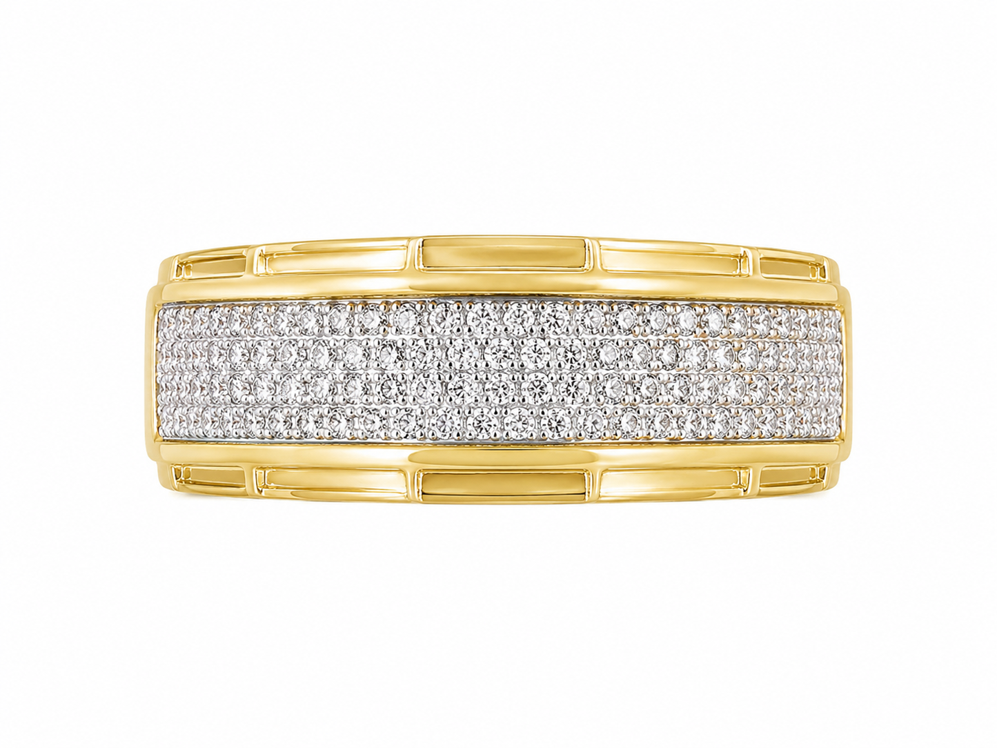 10K Yellow Gold Men's Ring 0.50 ct Natural Diamond
